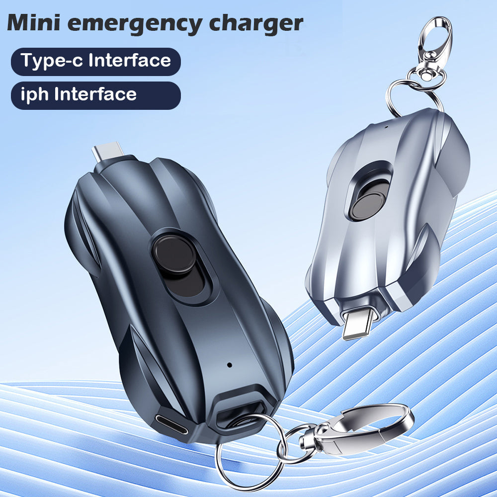 1500mAh Portable Mini Power Bank Emergency Charger Keychain for Android and IPhone